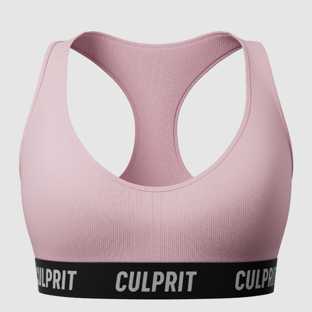 size Medium Culprit comfy bra Pink ribbed